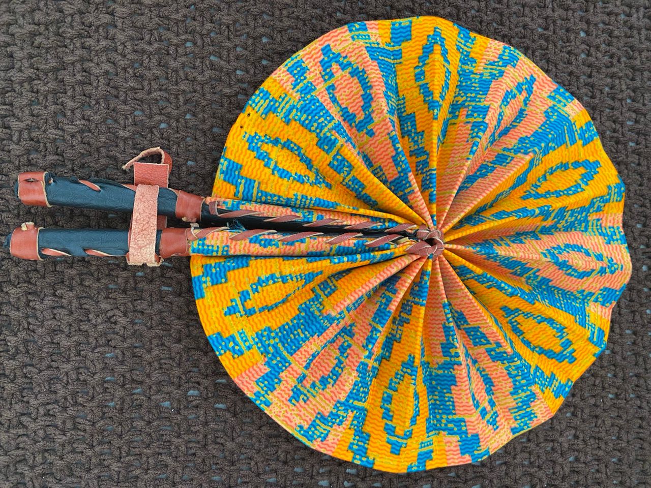 Monah Kente Print Handfan