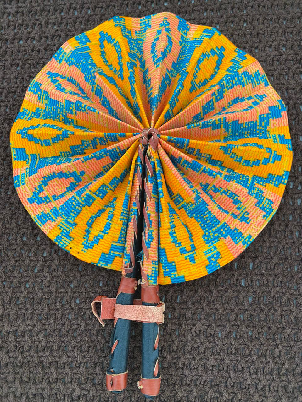 Monah Kente Print Handfan
