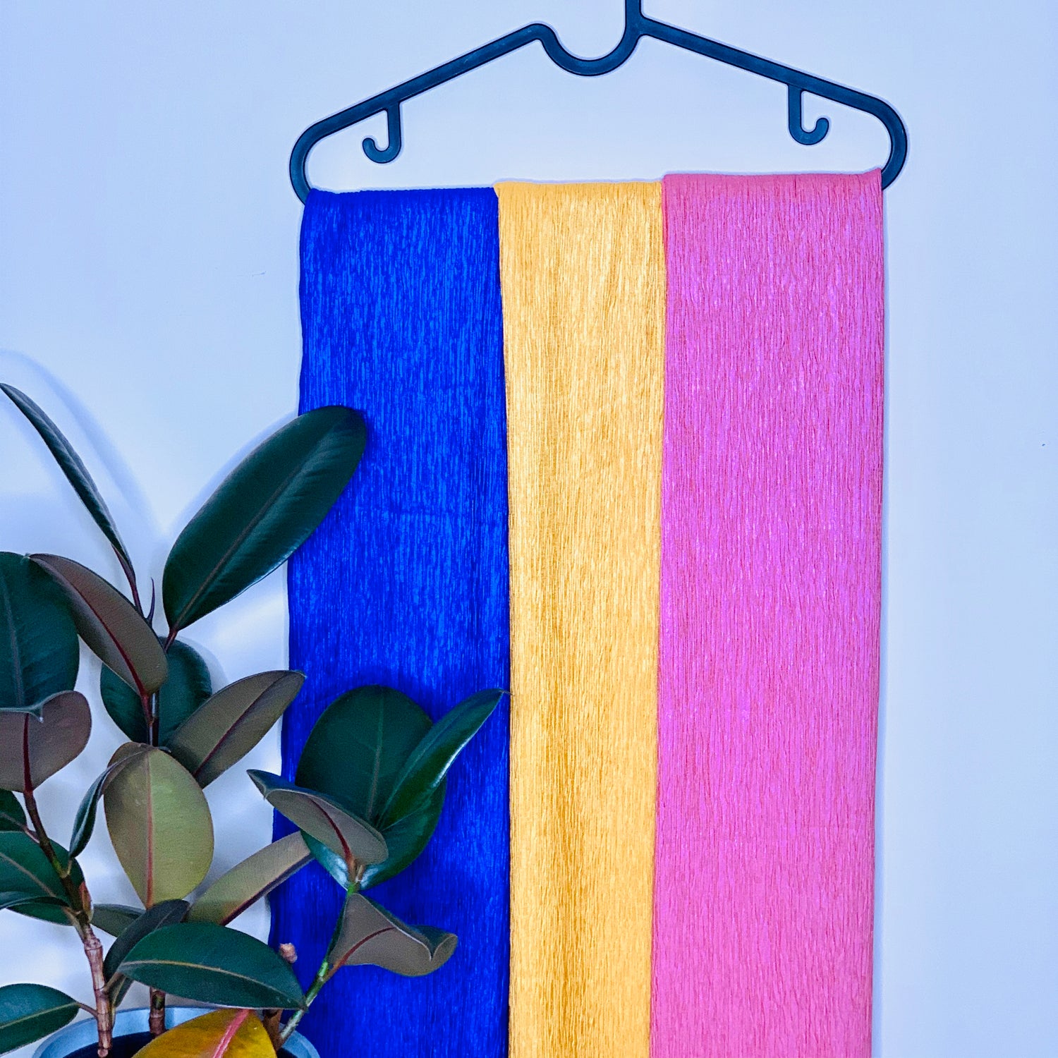 Stylish Blue ,Gold And Pink Plain Coloured Headwrap, Soft,Easy to Style