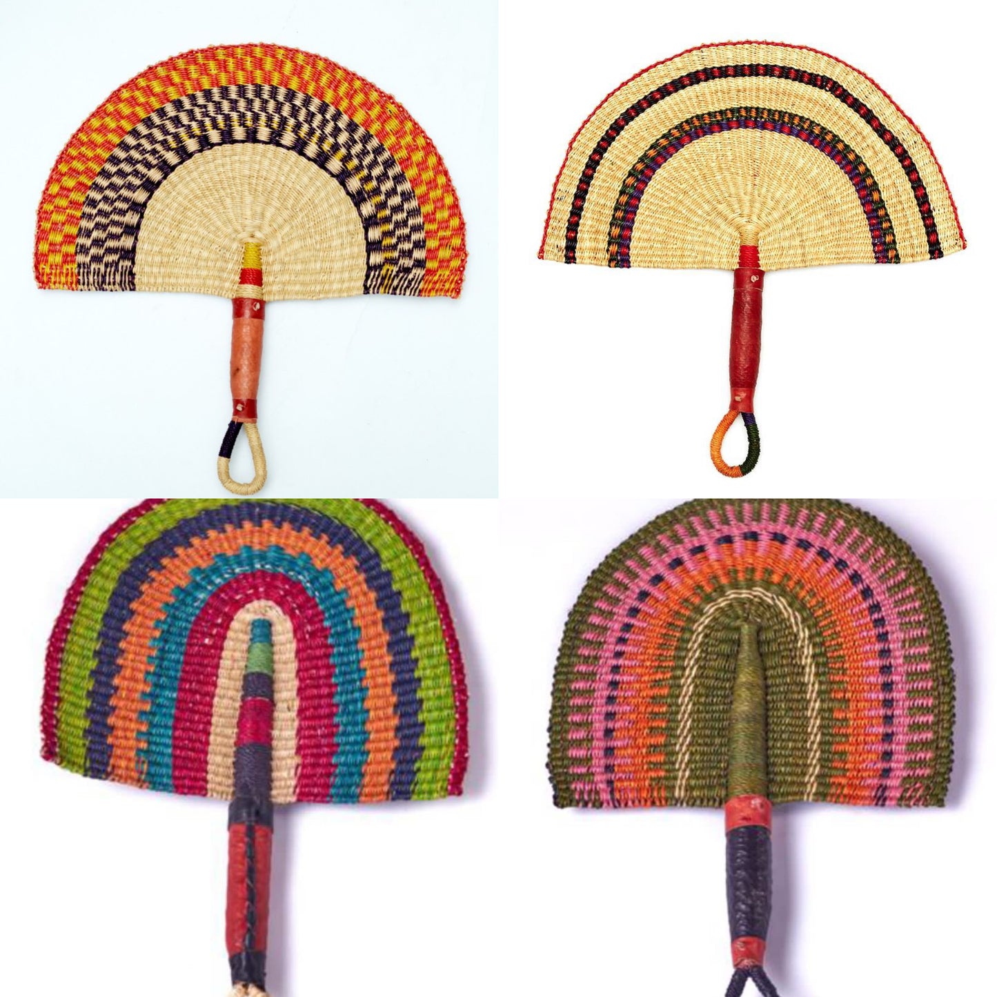 Wholesale (Bulk) Bolga Straw Woven Hand Fan