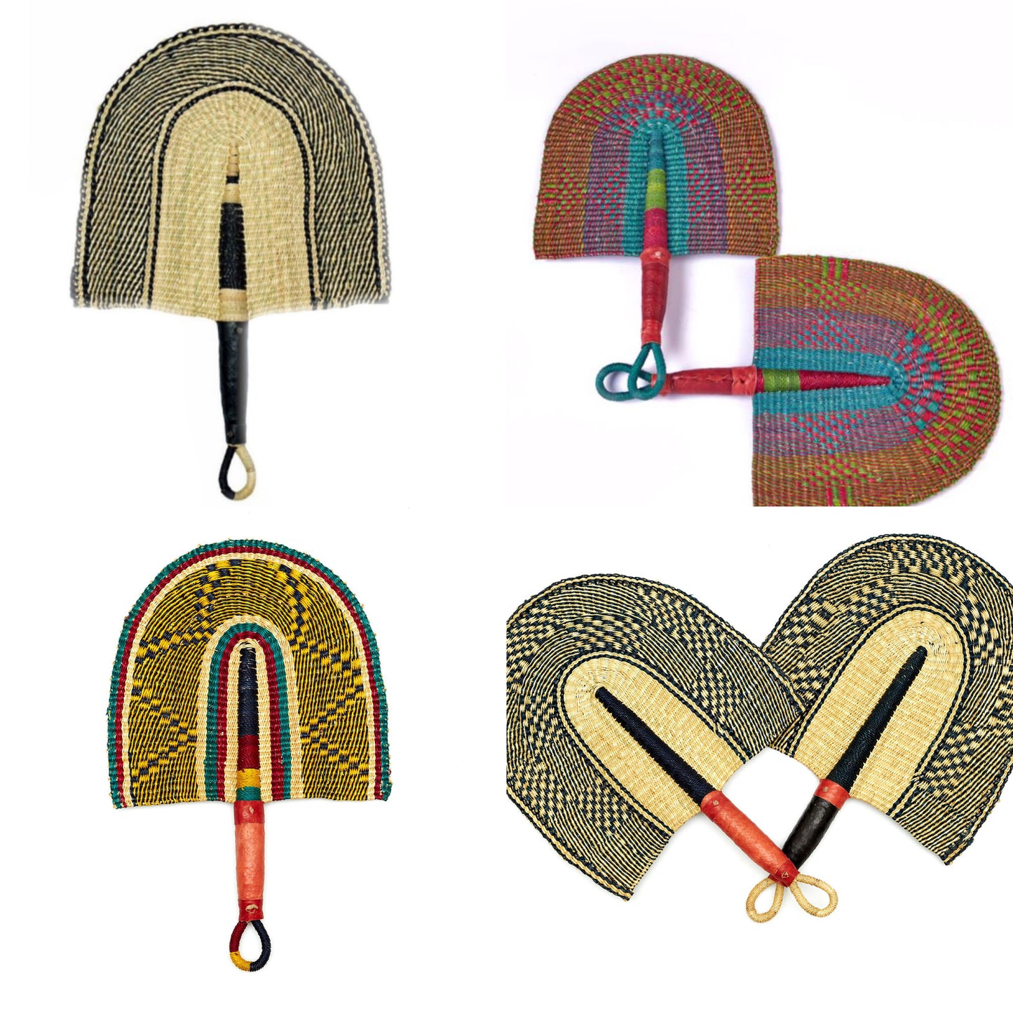 Wholesale (Bulk) Bolga Straw Woven Hand Fan