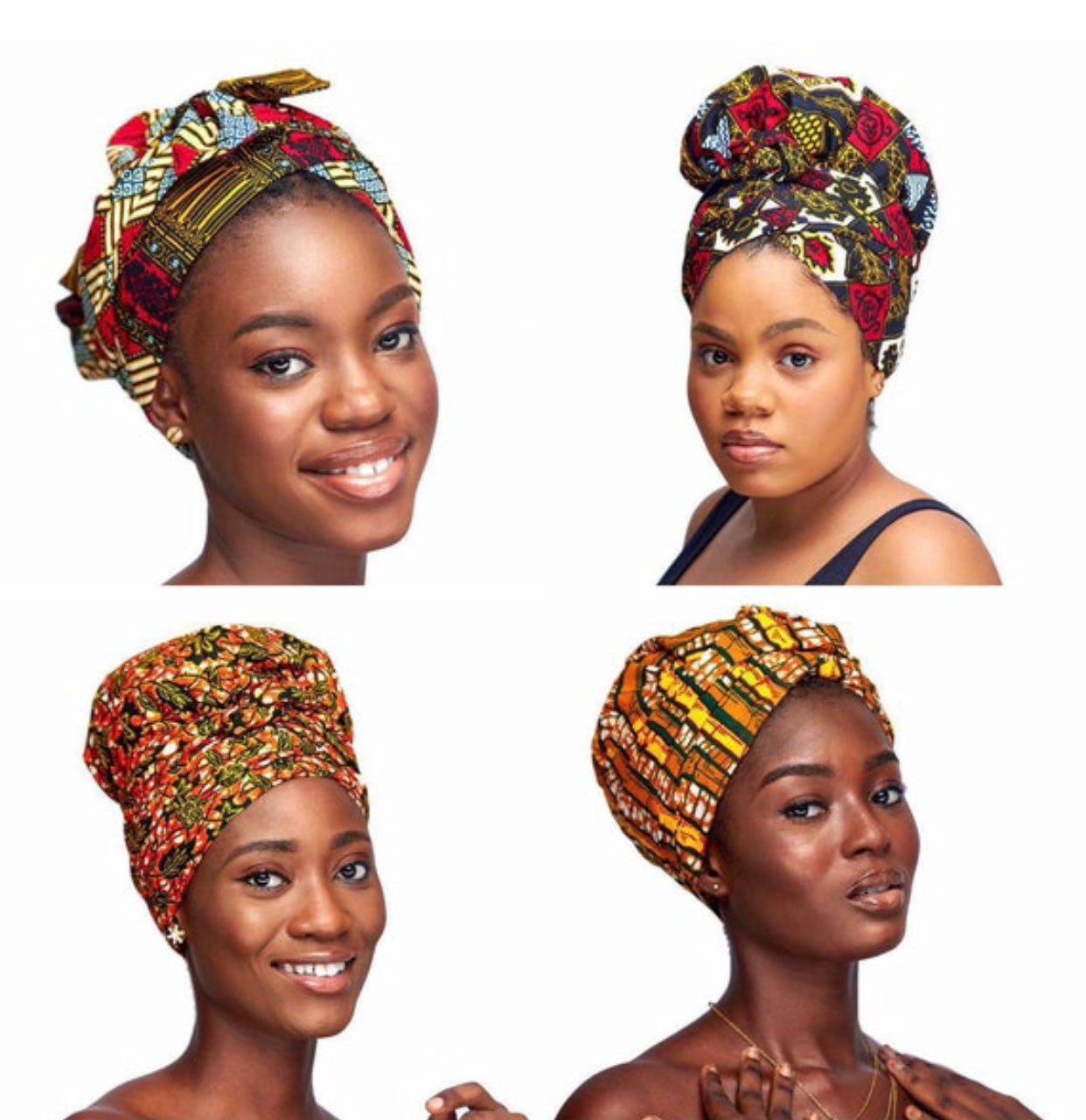 Wholesale (Bulk) Ankara/ Bogolan And Kente Silk Lined Bonnet With Band