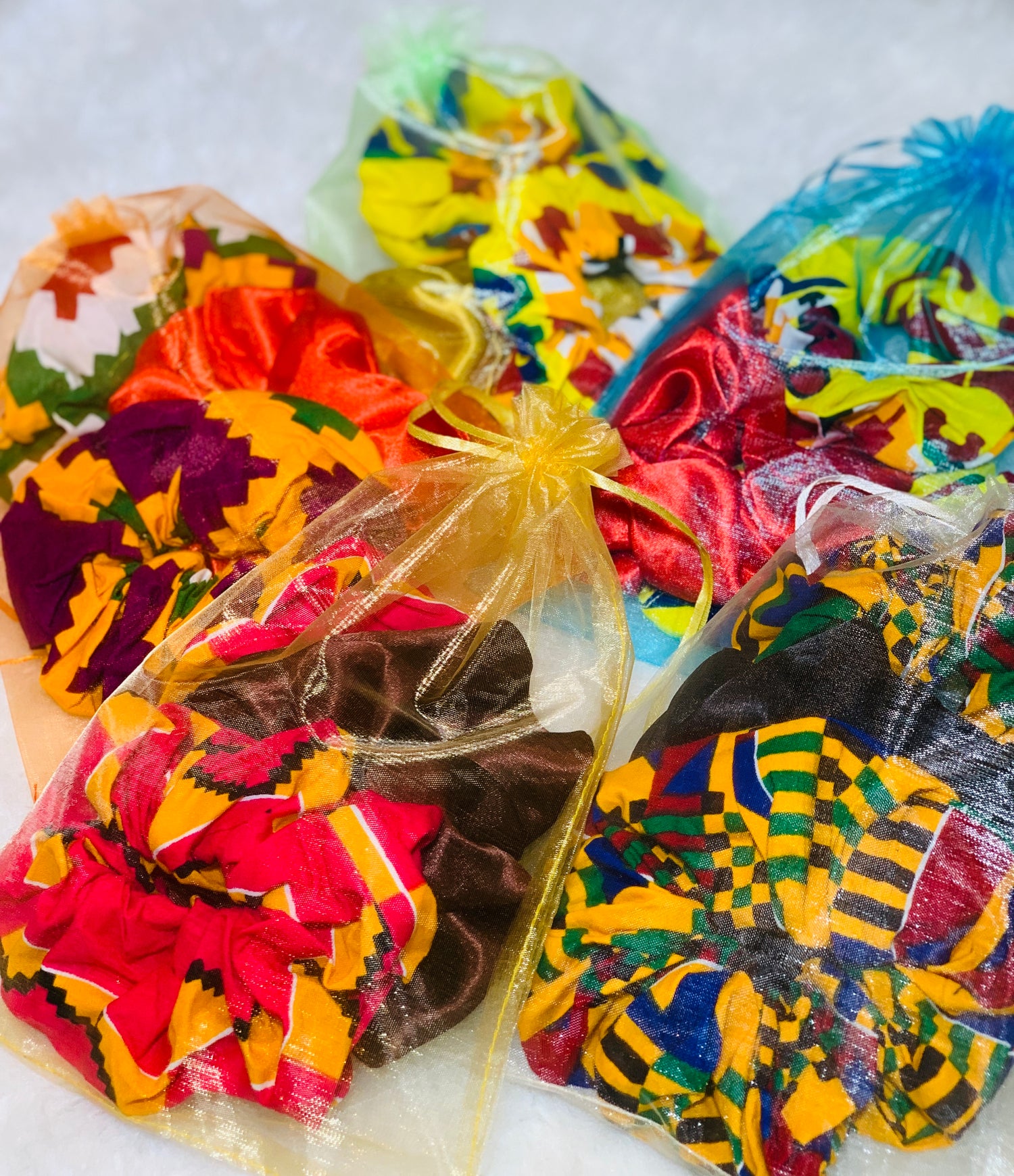 Nicely Packed Different Color Scrunchies