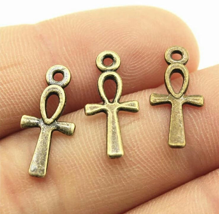 Ankh Cross Antique Waist Bead Charm