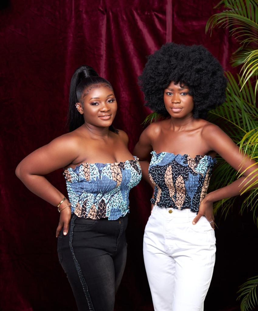 Blue, Light Orange,White, Black Printed Ankara Strapless Elastic Tube Top