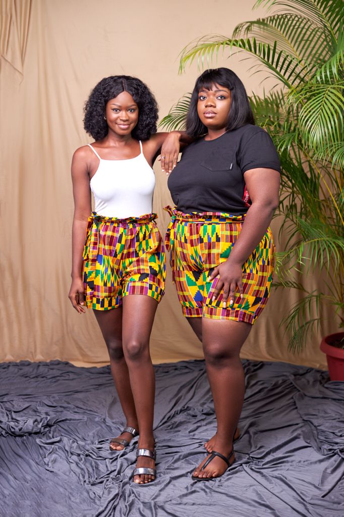 Ghanaian Kente High Waist Piper Shorts With Belt