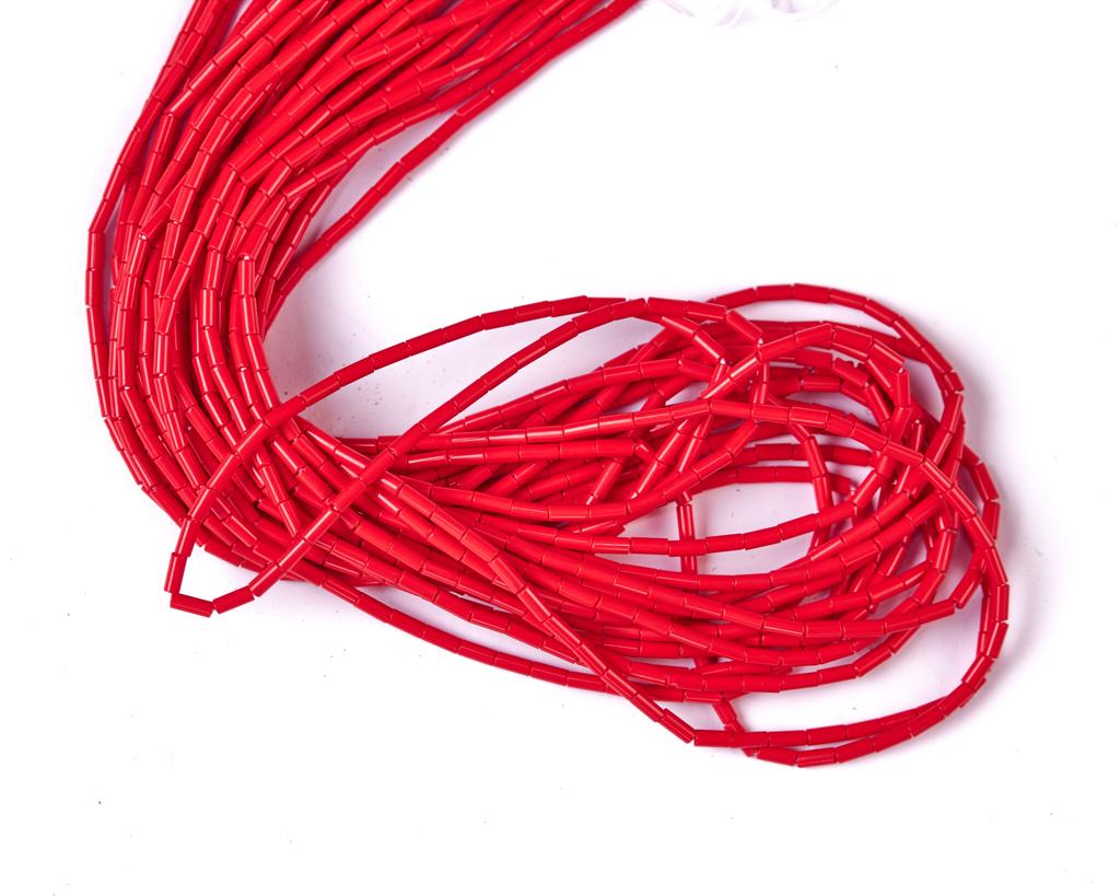 53 Inches Red Vinyl Tie On Waist Beads