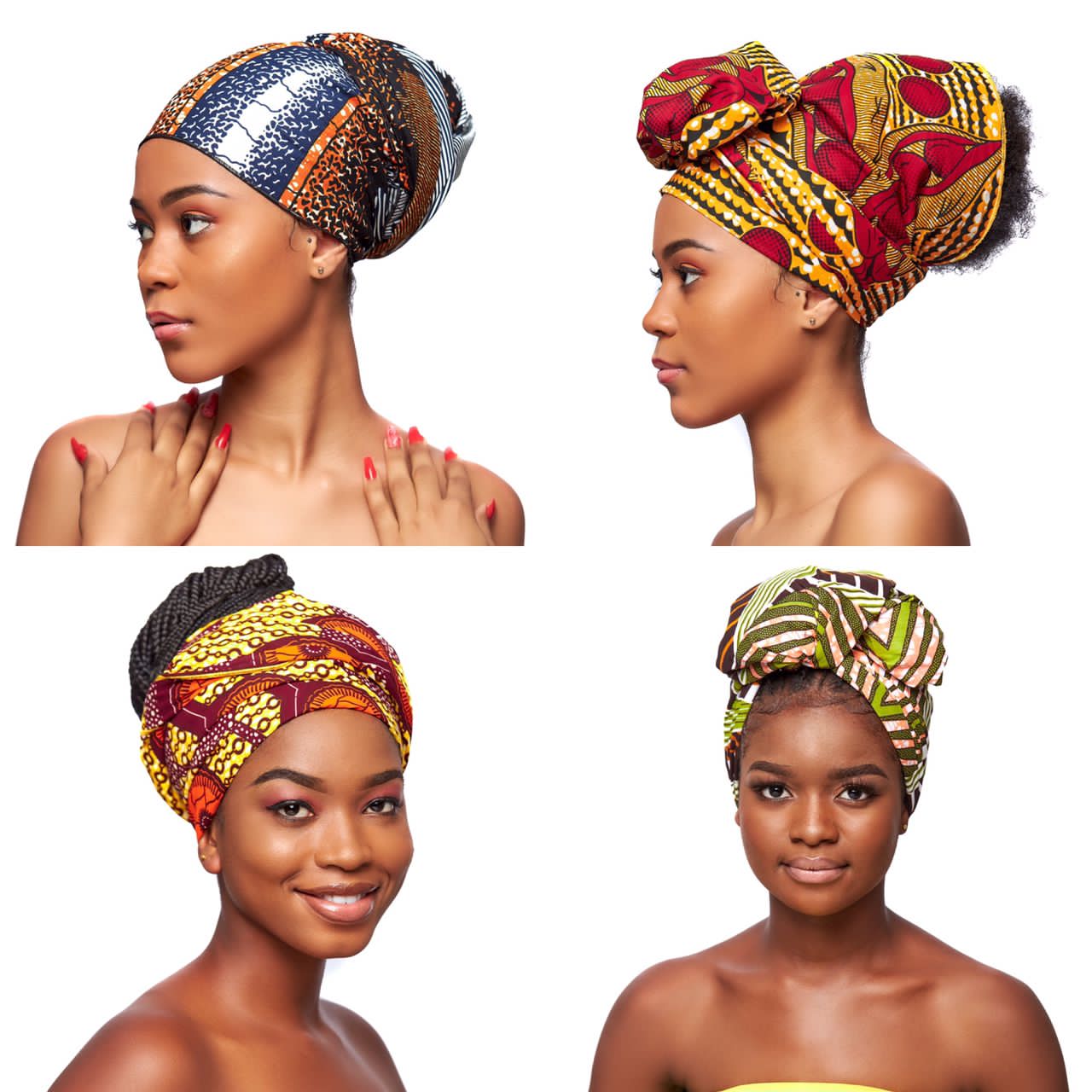 Wholesale  (Bulk) Ankara/Bogolan/Kente Headwrap, Kiddie (Small)"45*11" Inches.