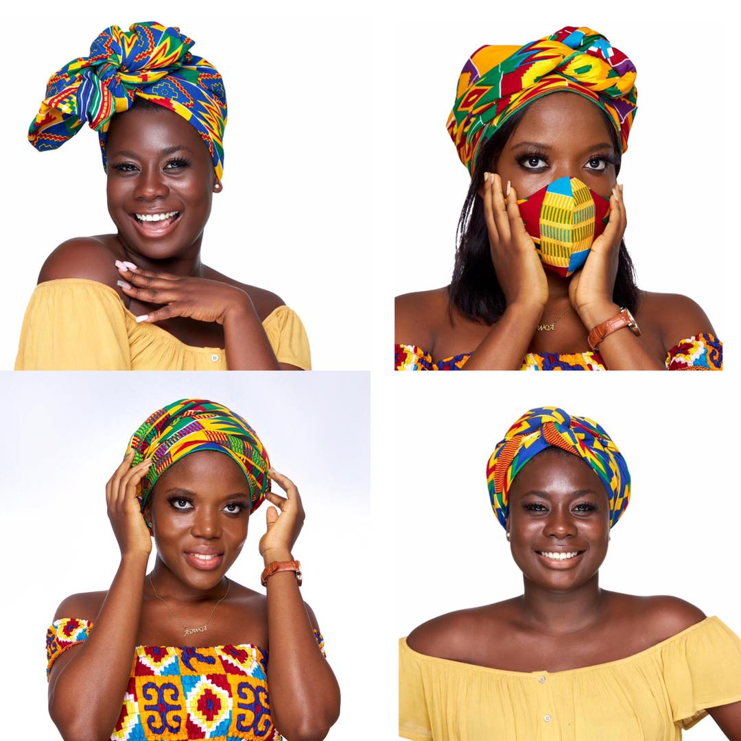 Wholesale  (Bulk) Ankara/Bogolan/Kente Headwrap, Kiddie (Small)"45*11" Inches.