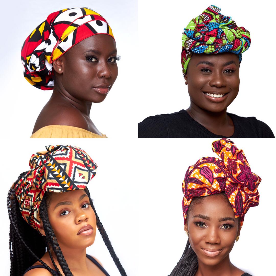 Wholesale  (Bulk) Ankara/Bogolan/Kente Headwrap, Kiddie (Small)"45*11" Inches.