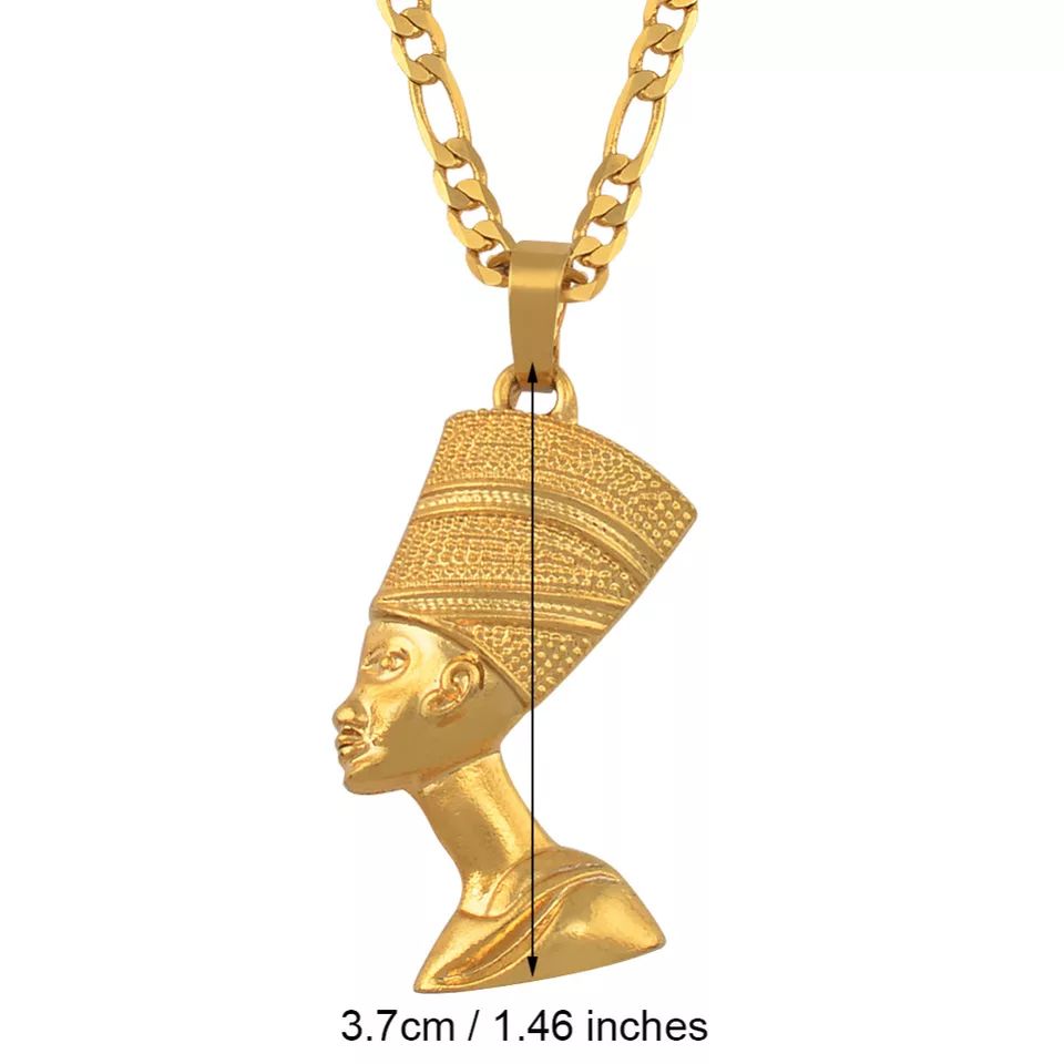 Egyptian Queen Neferti Pendant Necklaces Unisex African Jewelry