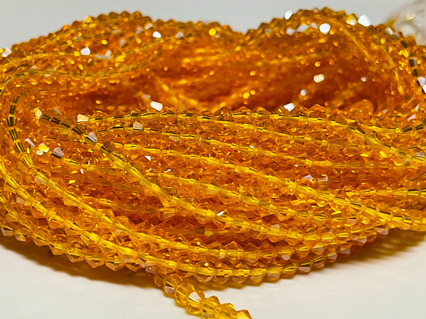 Shiny crystal Waist Beads (colored)- Tie on