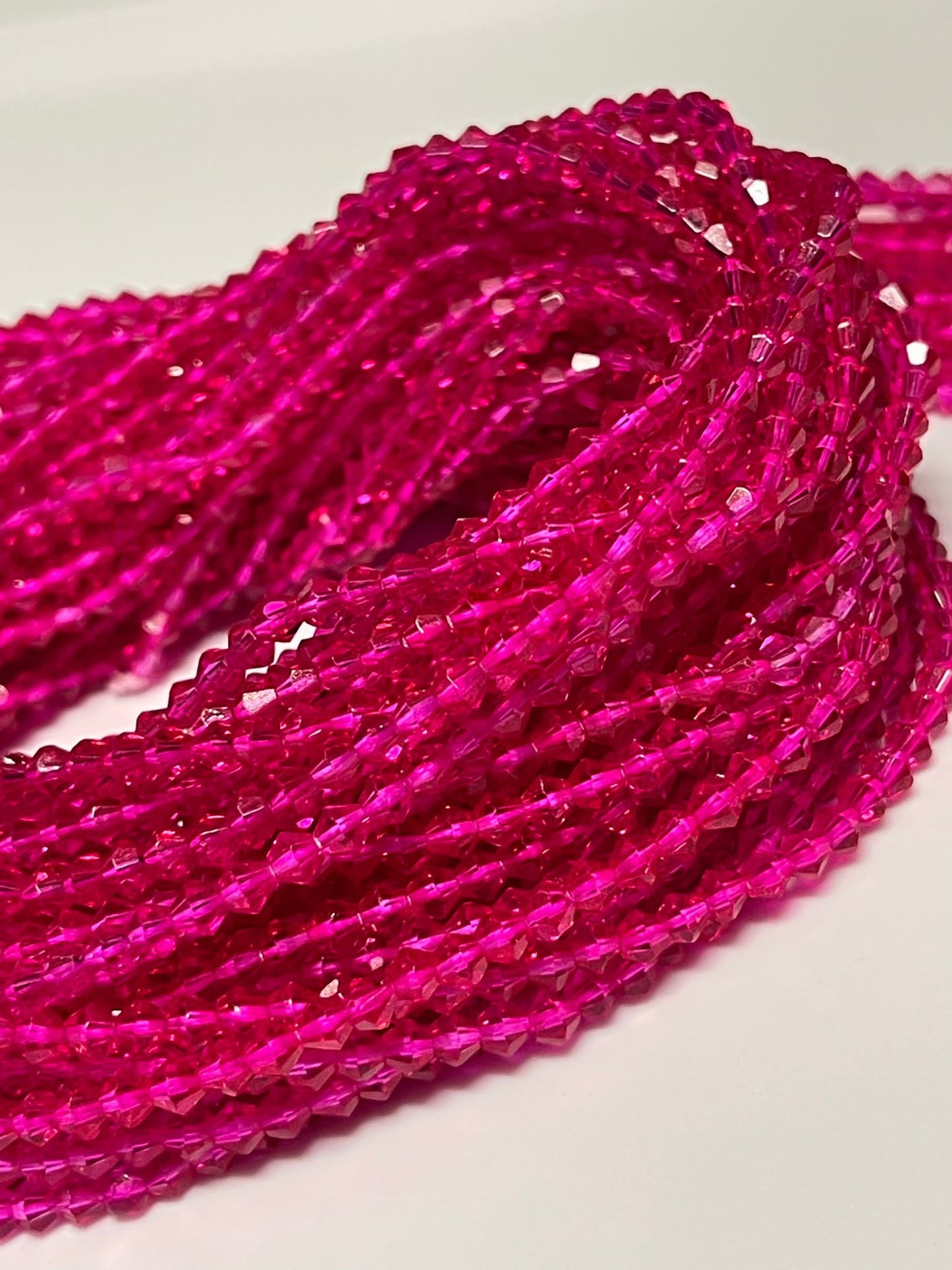 Shiny crystal Waist Beads (colored)- Tie on