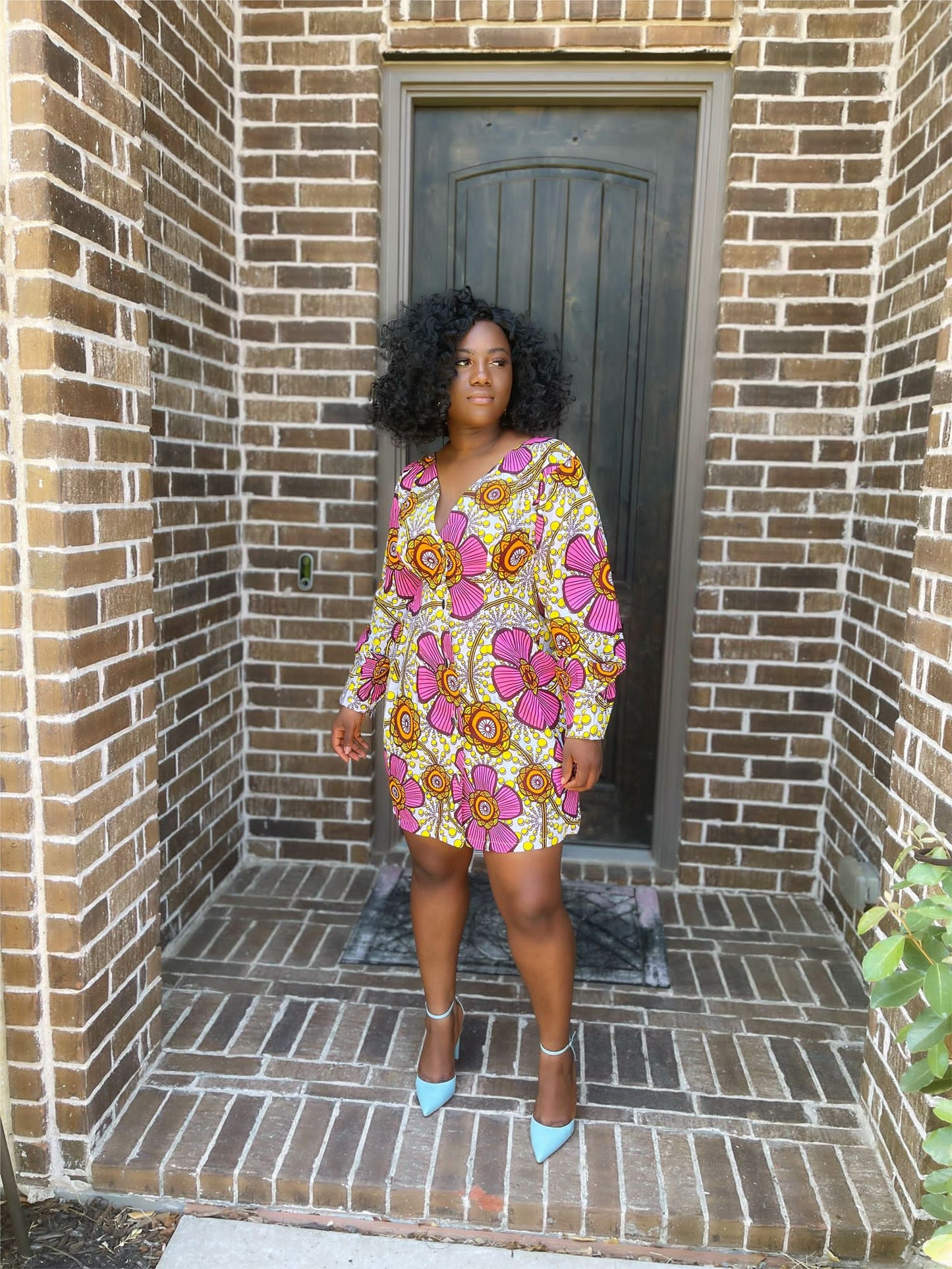 Adorley Pink Puff Long Sleeve Dress