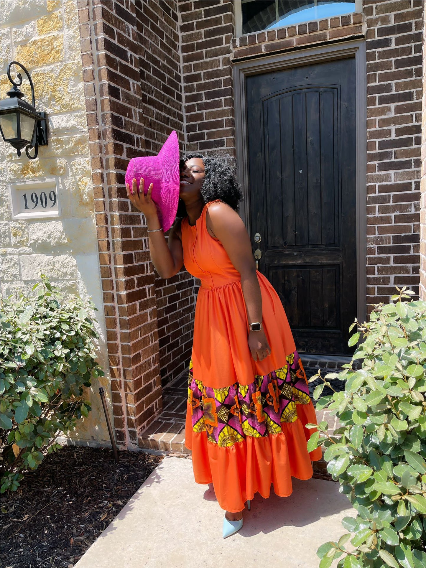 Sheila Long Shirring Flare Dress