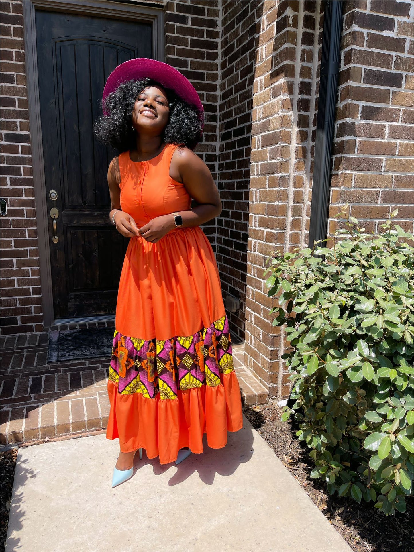 Sheila Long Shirring Flare Dress