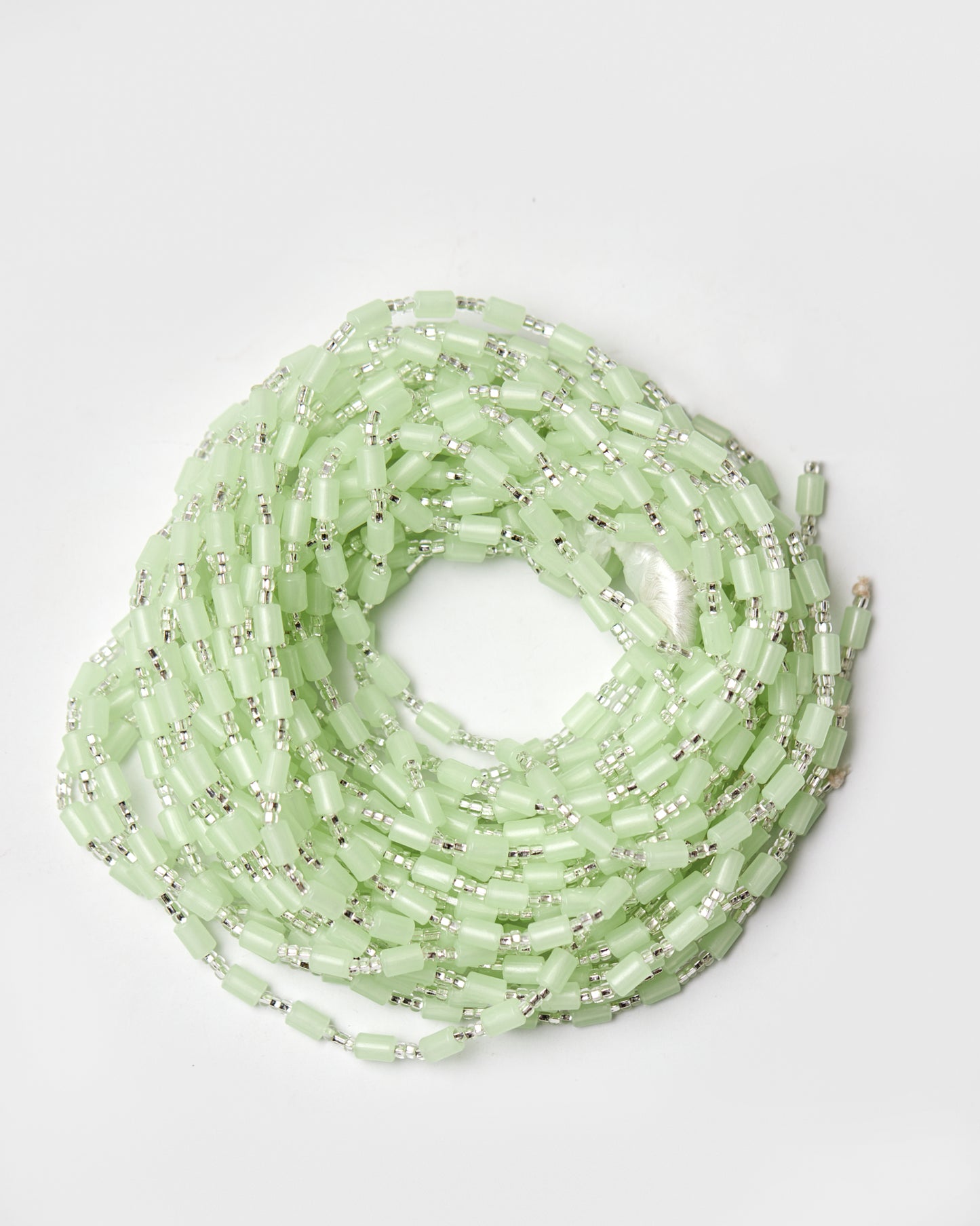 46  Inches Long Sexy Glow In The Dark Waist Beads, Clear And Silver Coloured(Tie On)