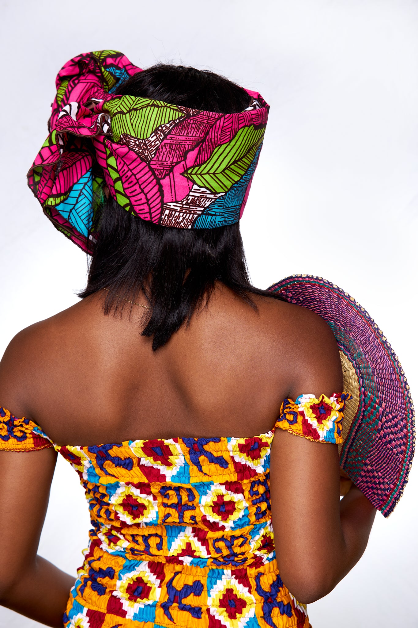 Beautiful Ankara High Quality Print,Pink, green,seablue coloured floral designed pattern fabric detachable silklined  Headwrap