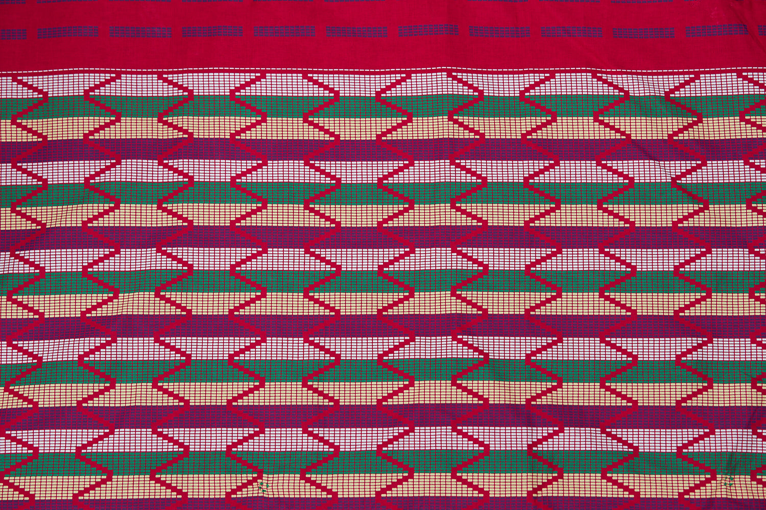 Ghanaian High Quality Cotton Made Kente,Pink, White, Green,Gold Coloured Detachable Silklined Headwrap