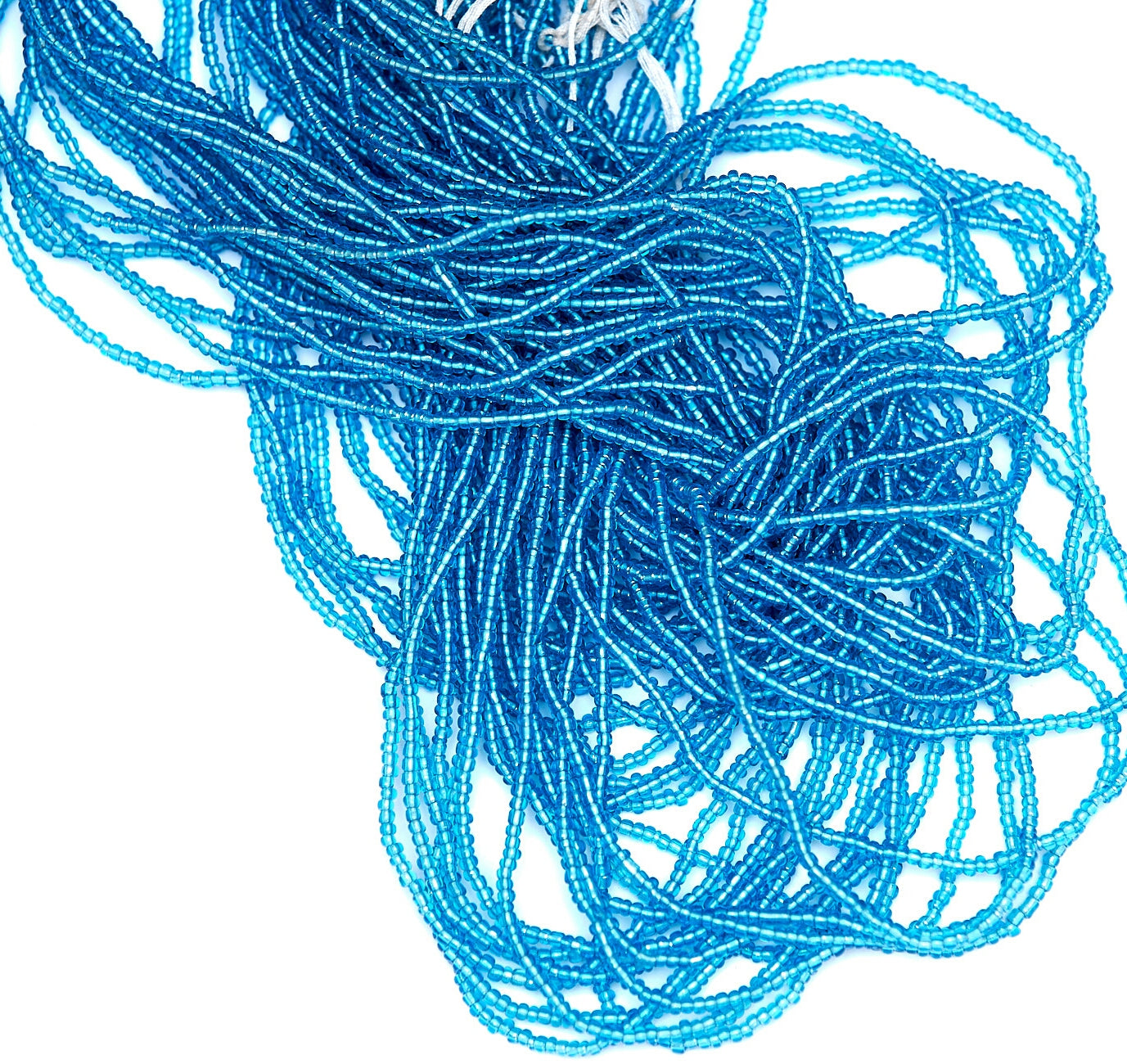 52 Inches Sea Blue Tie On Waist Beads