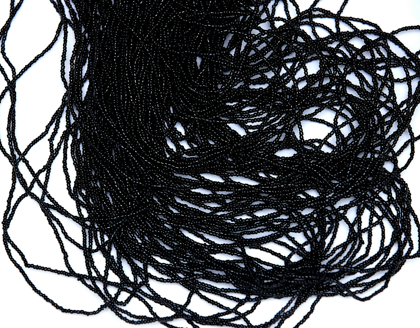 53 Inches Black Tie On Waist Beads