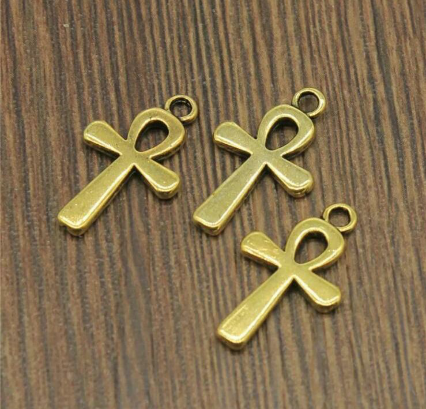 Ankh Gold Cross Antique Waist Bead Charm