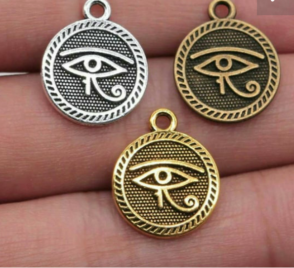 Gold and Silver Evil Eye Waist Bead Charm
