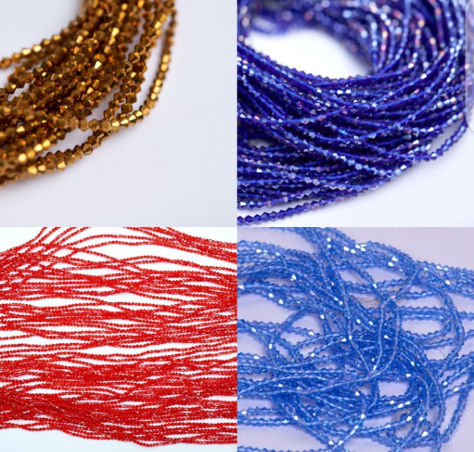 Wholesale (Bulk) Carrot Waist Beads, Glow in the Dark, Crystal Waist Beads -Tie on Beads