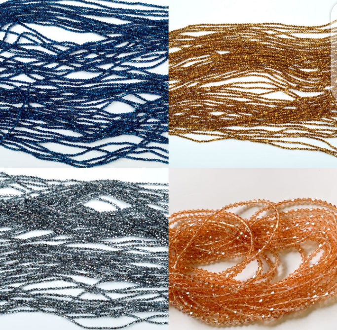 Wholesale (Bulk) Carrot Waist Beads, Glow in the Dark, Crystal Waist Beads -Tie on Beads