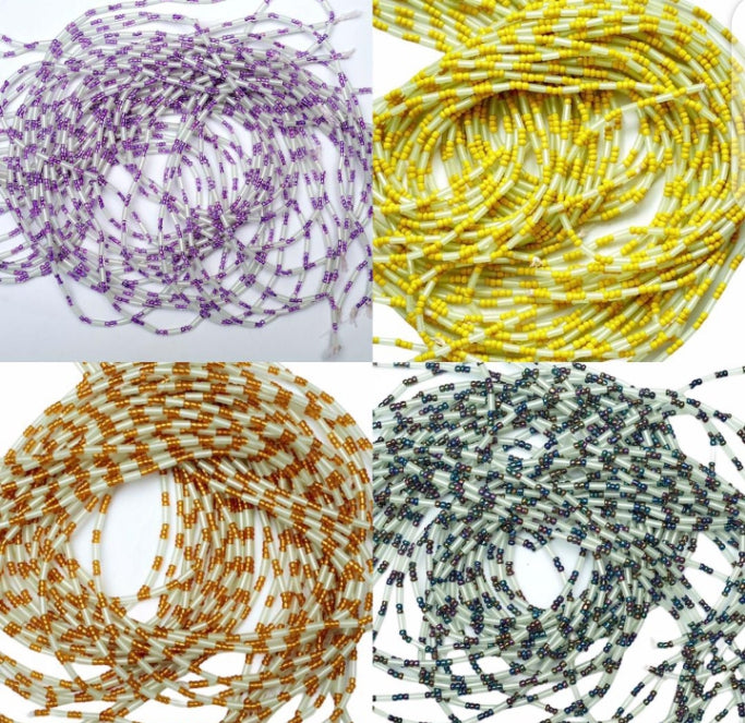 Wholesale (Bulk) Carrot Waist Beads, Glow in the Dark, Crystal Waist Beads -Tie on Beads