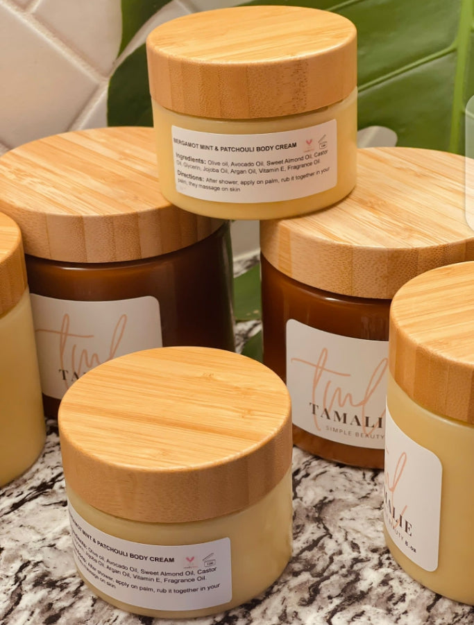 Bergomot Mint And Patchouli Scented Enriched Shea Butter Cream