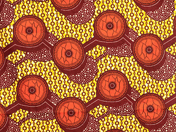 Orange, Yellow and Brown Ankara Detachable Silklined Headwrap