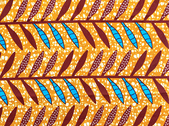 Gold,Wine,seablue And White Leafy Designed  Ankara Detachable Silklined Headwrap