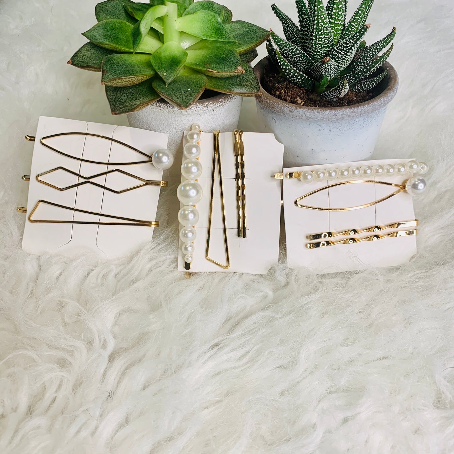 3 Different Set 3 pack Shaped Hair clip