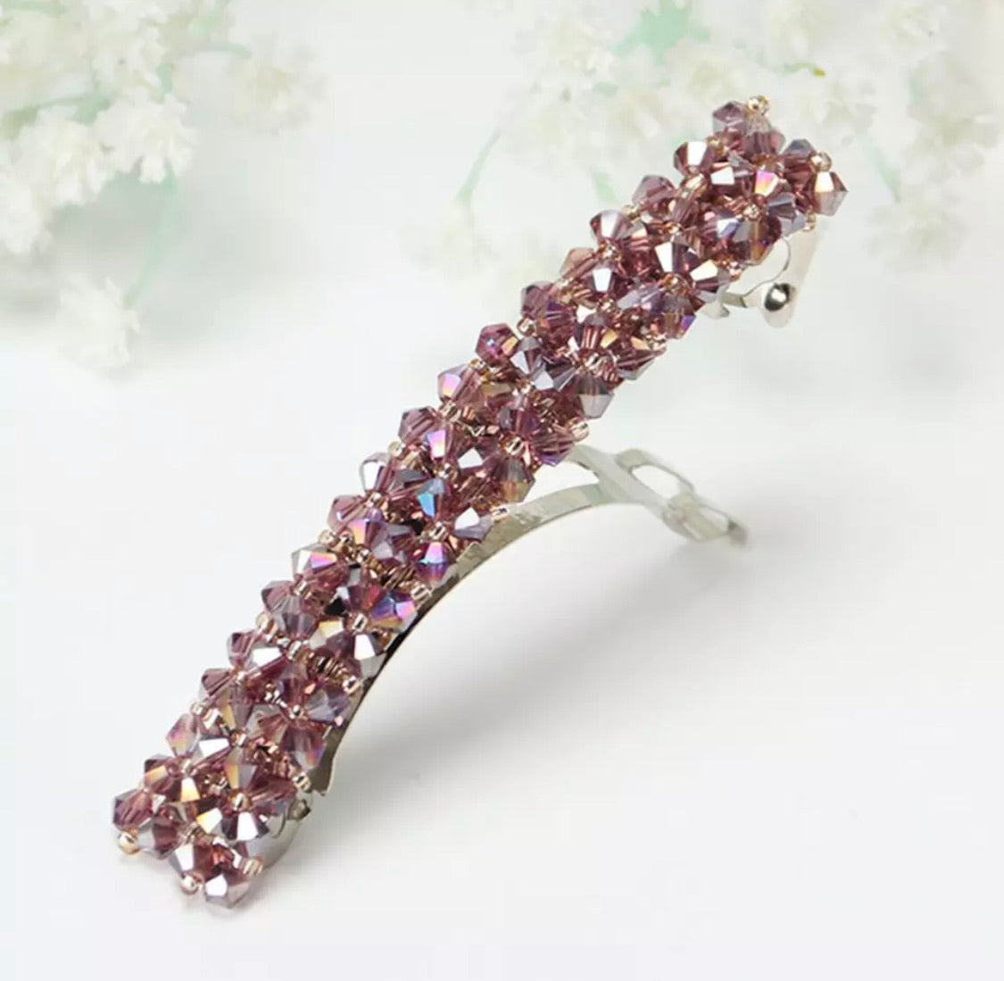 Light Brown Crystal Alloy Hair Clip