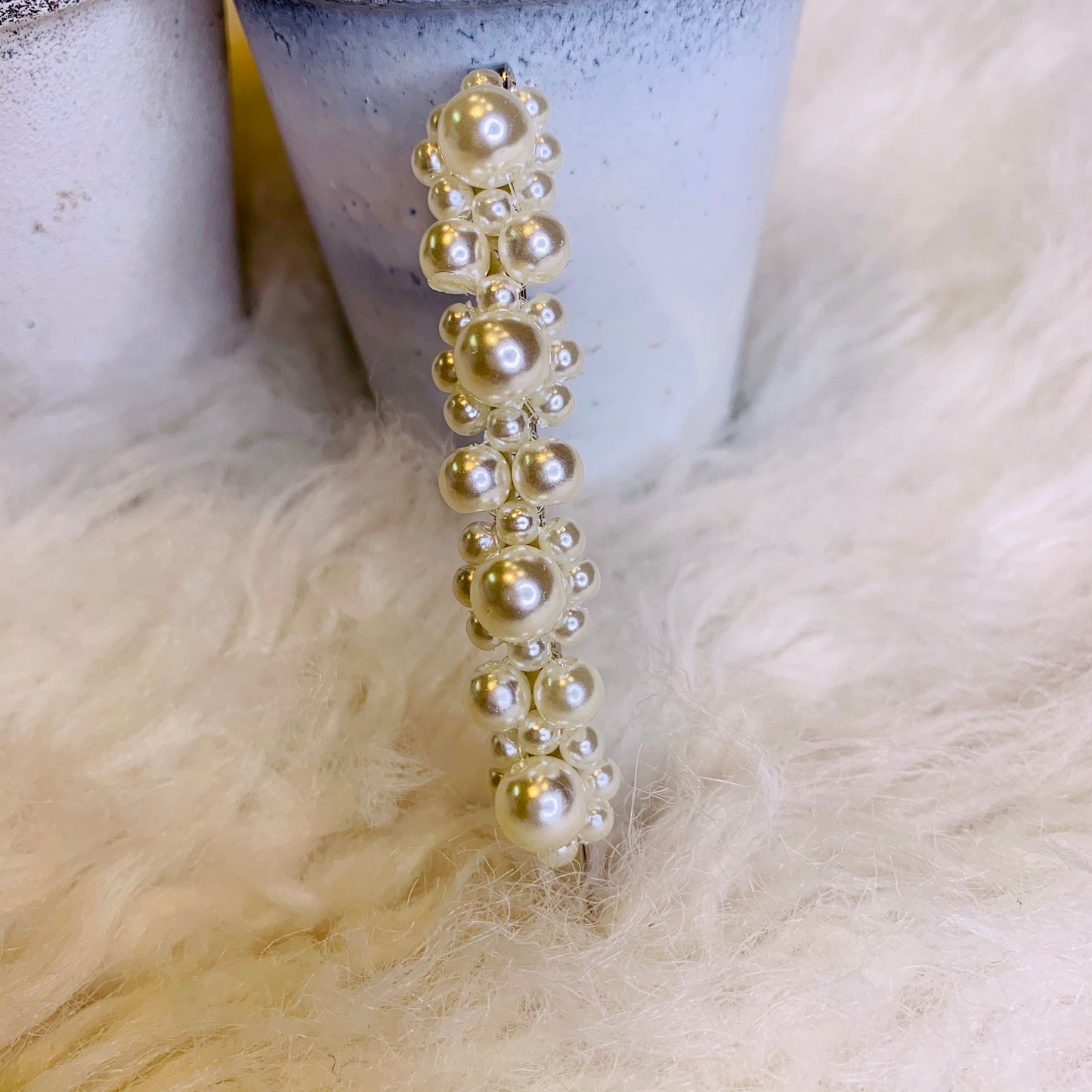 One Long Pearl Hair Clip
