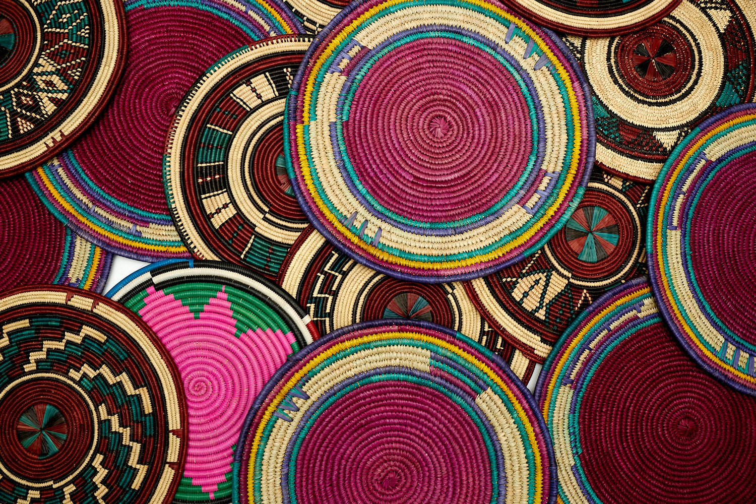 African hand woven multipurpose Trivet, Woven Wall Disc, Wall Plate, Hanging Basket, Wall Decor