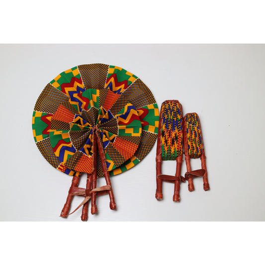 Shine Kente Handfan