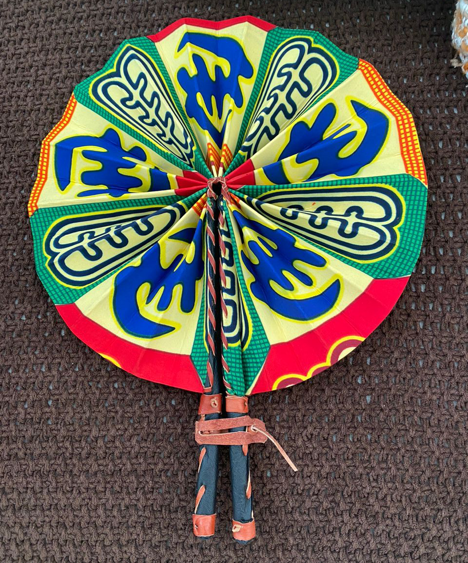 Katakyie Kente Two Side Print Handfan