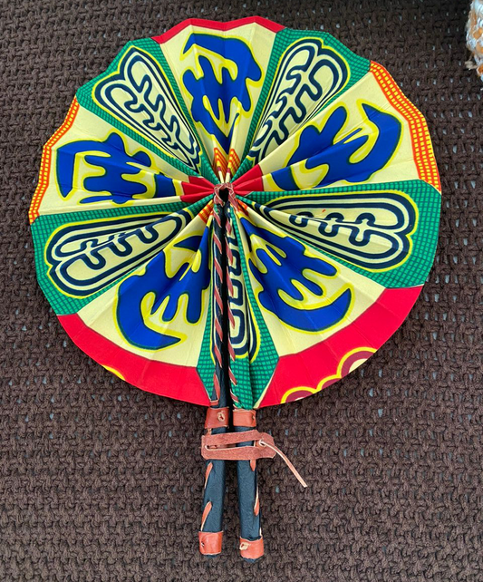 Katakyie Kente Two Side Print Handfan