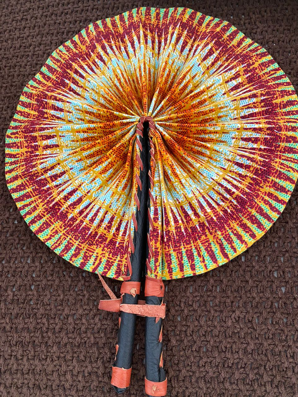 Candace Ankara Two Sided Print Handfan