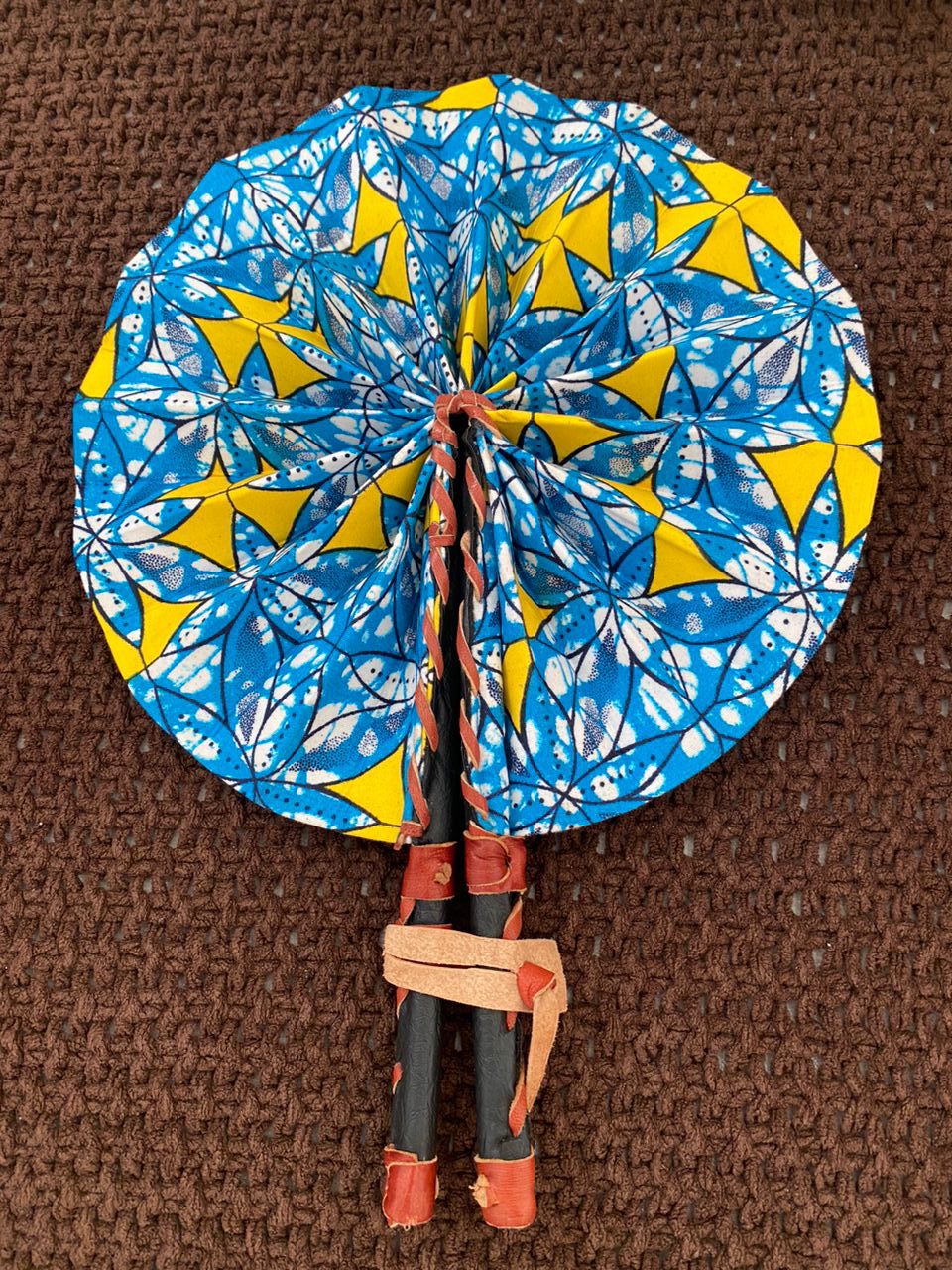 Leah Ankara Print Handfan