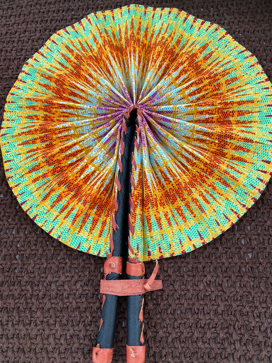 Candace Ankara Two Sided Print Handfan