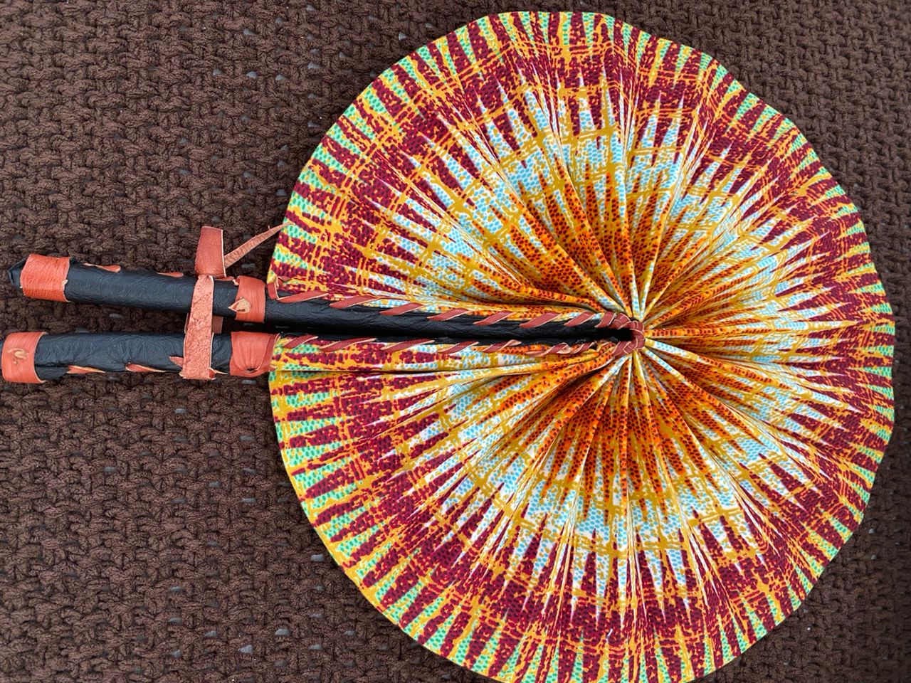 Candace Ankara Two Sided Print Handfan