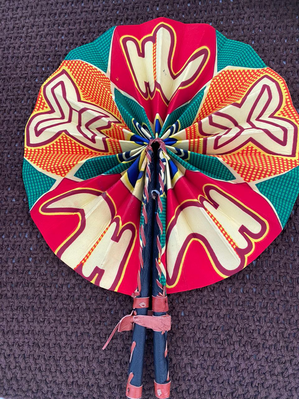 Katakyie Kente Two Side Print Handfan