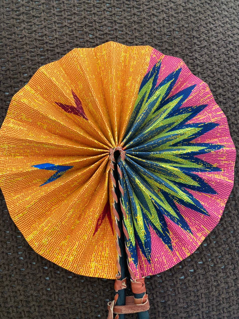 Kindness Ankara Two Sided Print Handfan