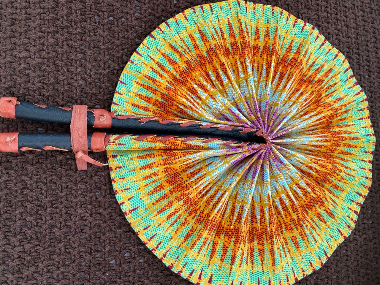 Candace Ankara Two Sided Print Handfan