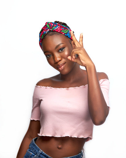 Red, Green And Blue Ankara Print Interlock Headband