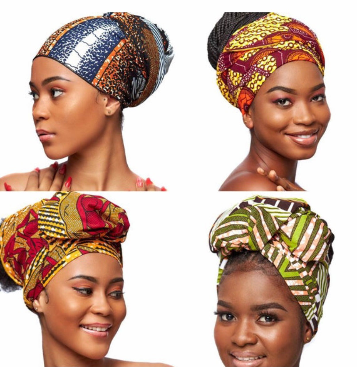 Wholesale (Bulk) Ankara/Bogolan And Kente Headwrap “30*30” Inches (Not Silk Lined)