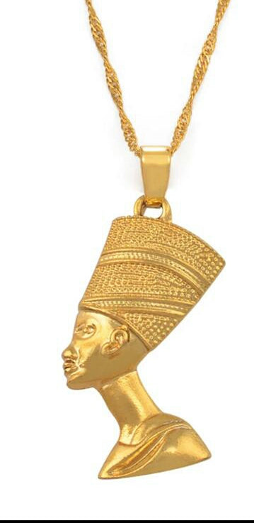 Egyptian Queen Neferti Pendant Necklaces Unisex African Jewelry